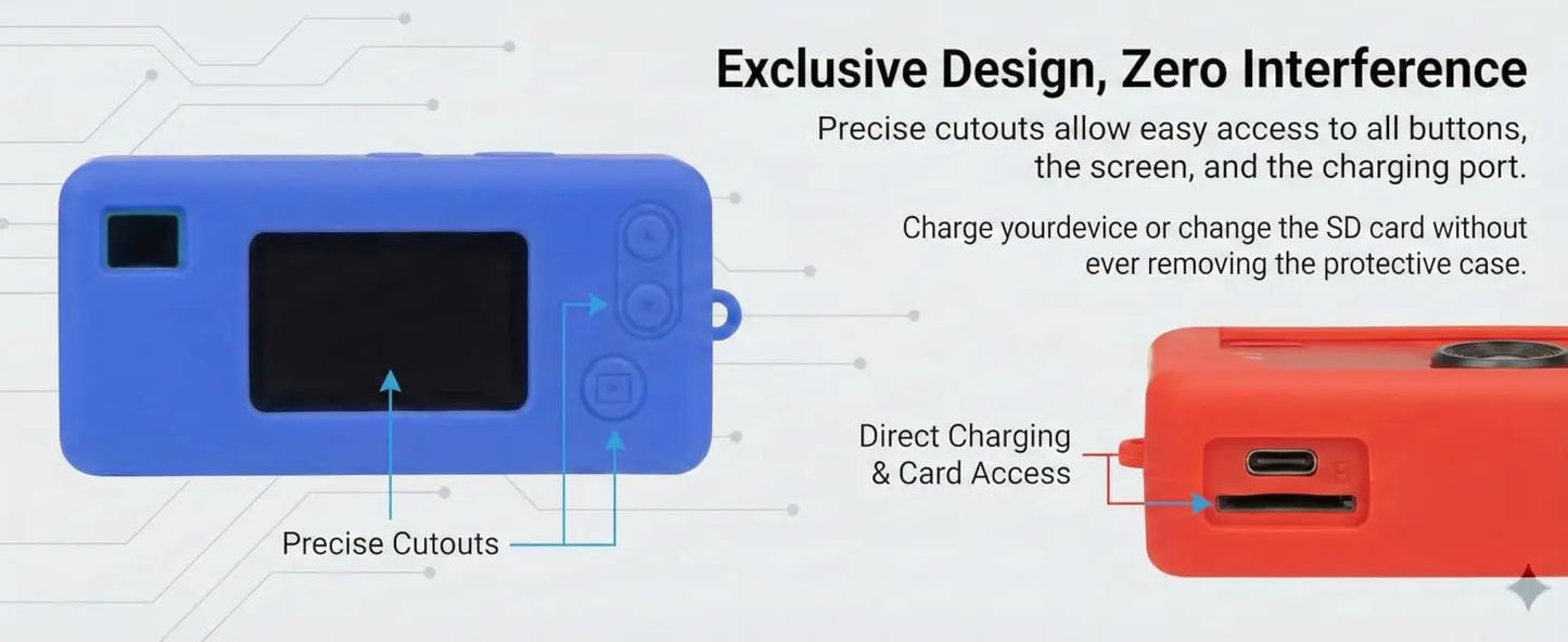 Silicone Case for Kodak CHARMERA Keychain Digital Camera Blind Box, Photo Mini Keychain Camera Sleeve - Camera NOT Included