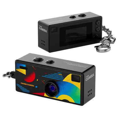 Thumb-sized Retro Camera Keychain; Portable Mini Action Recorder; LCD Screen Display; HD 1080P Video