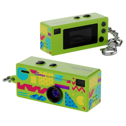 Thumb-sized Retro Camera Keychain; Portable Mini Action Recorder; LCD Screen Display; HD 1080P Video