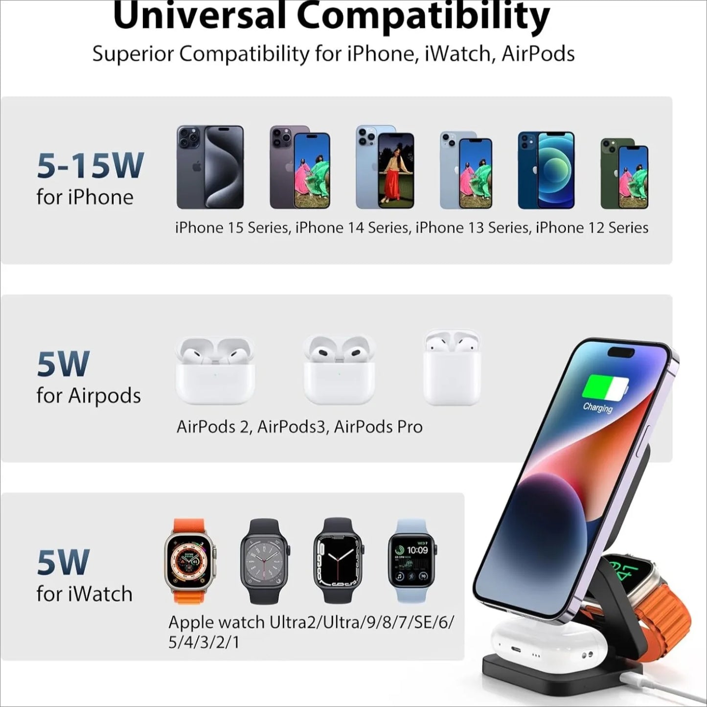 Estación de Carga 3 en 1