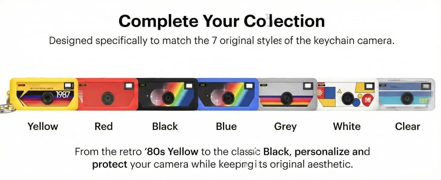 Silicone Case for Kodak CHARMERA Keychain Digital Camera Blind Box, Photo Mini Keychain Camera Sleeve - Camera NOT Included