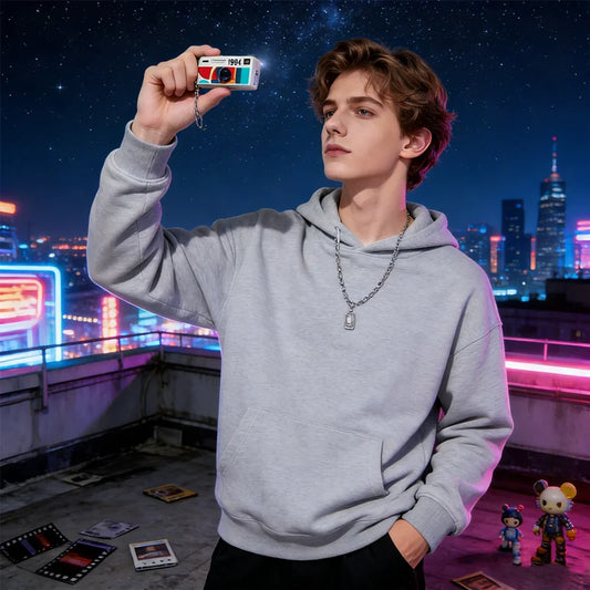 Thumb-sized Retro Camera Keychain; Portable Mini Action Recorder; LCD Screen Display; HD 1080P Video