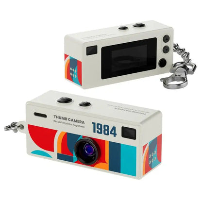 Thumb-sized Retro Camera Keychain; Portable Mini Action Recorder; LCD Screen Display; HD 1080P Video