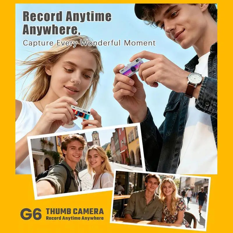 Thumb-sized Retro Camera Keychain; Portable Mini Action Recorder; LCD Screen Display; HD 1080P Video